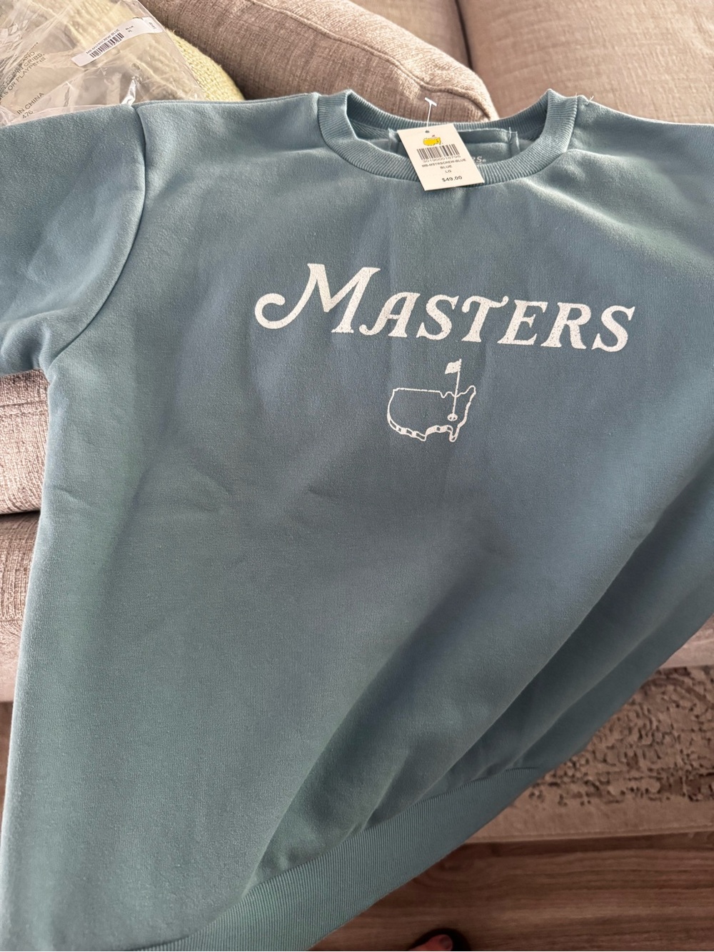 NWT Masters Kids Logo Crewneck Sweatshirt Blue